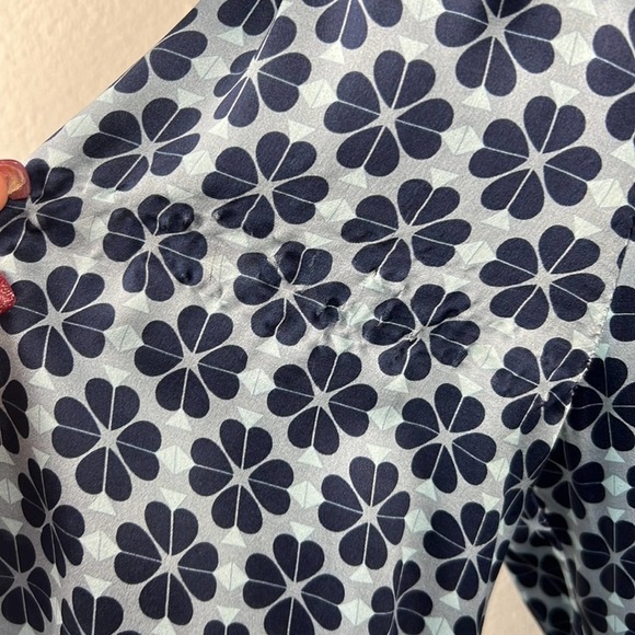 Kate Spade Spade Flower Silk Dress in Storm Cloud Size 6 - Picture 11 of 15